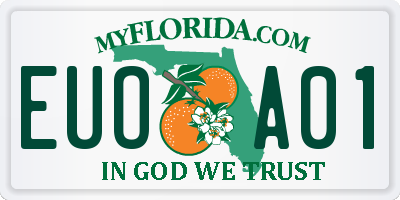 FL license plate EUOA01