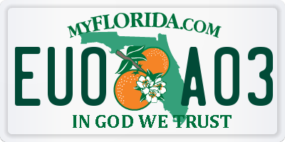 FL license plate EUOA03