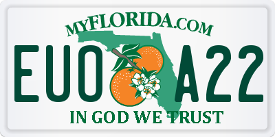 FL license plate EUOA22