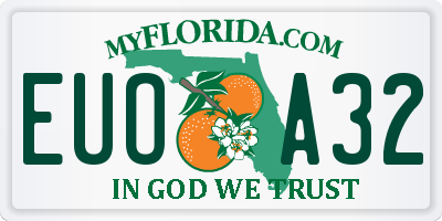 FL license plate EUOA32