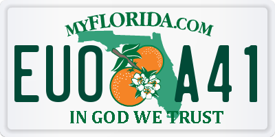 FL license plate EUOA41
