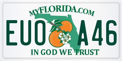FL license plate EUOA46
