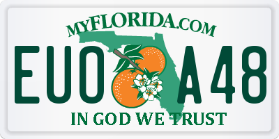 FL license plate EUOA48