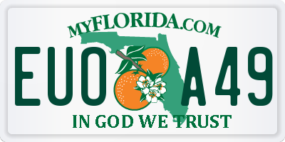 FL license plate EUOA49