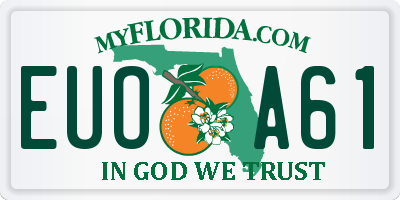 FL license plate EUOA61