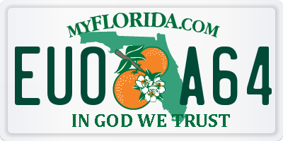 FL license plate EUOA64