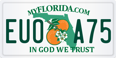 FL license plate EUOA75
