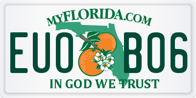 FL license plate EUOB06