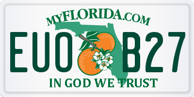 FL license plate EUOB27