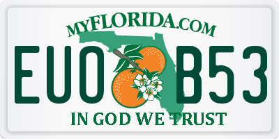 FL license plate EUOB53