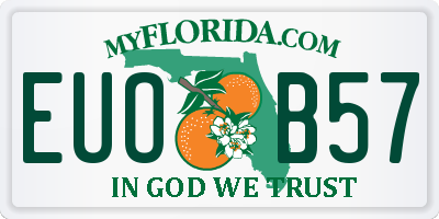 FL license plate EUOB57