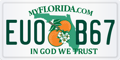 FL license plate EUOB67
