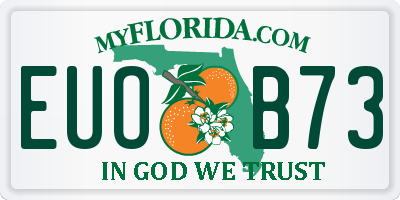 FL license plate EUOB73