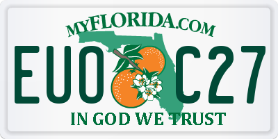 FL license plate EUOC27
