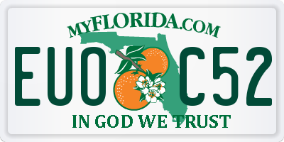 FL license plate EUOC52
