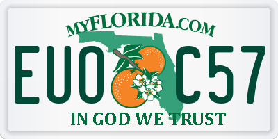 FL license plate EUOC57