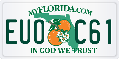 FL license plate EUOC61