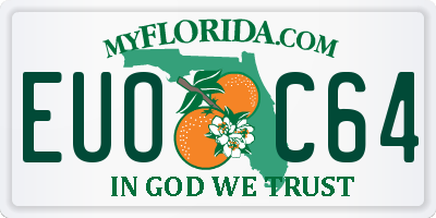 FL license plate EUOC64