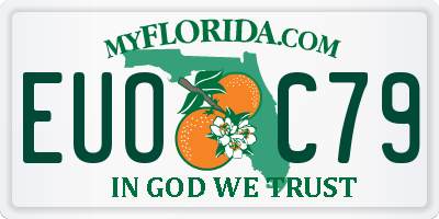 FL license plate EUOC79
