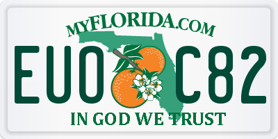 FL license plate EUOC82