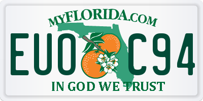 FL license plate EUOC94