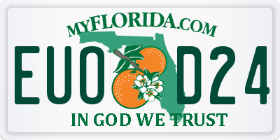 FL license plate EUOD24