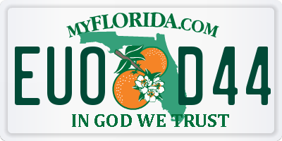 FL license plate EUOD44