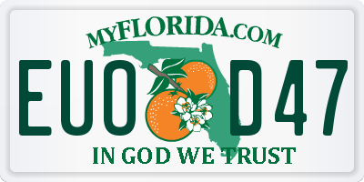 FL license plate EUOD47