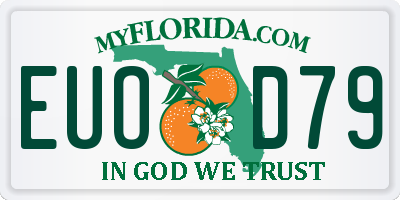 FL license plate EUOD79