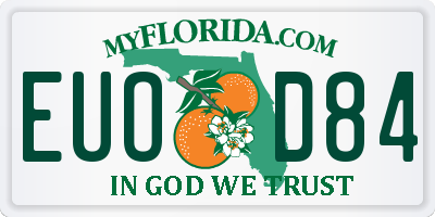 FL license plate EUOD84