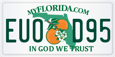 FL license plate EUOD95