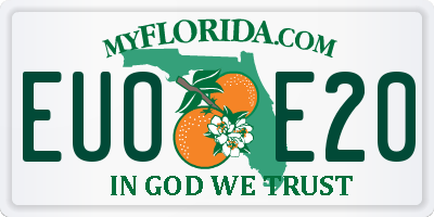 FL license plate EUOE20