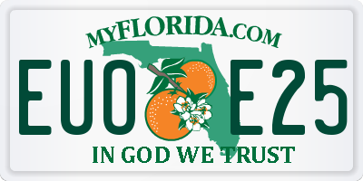 FL license plate EUOE25