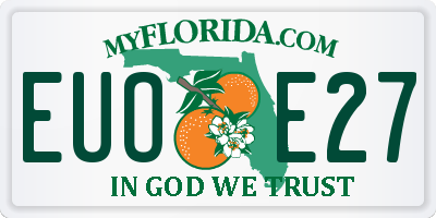 FL license plate EUOE27