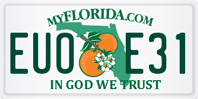 FL license plate EUOE31