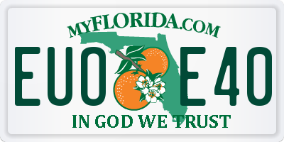 FL license plate EUOE40