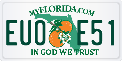 FL license plate EUOE51