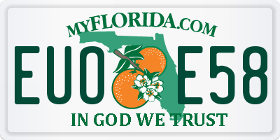 FL license plate EUOE58