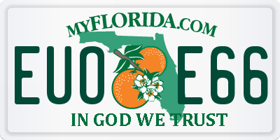 FL license plate EUOE66