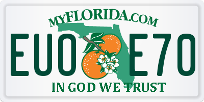 FL license plate EUOE70
