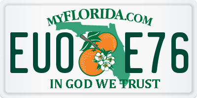 FL license plate EUOE76
