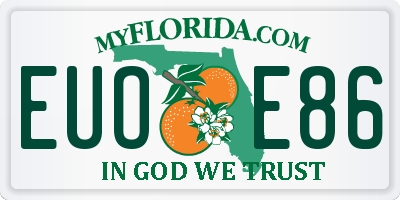 FL license plate EUOE86