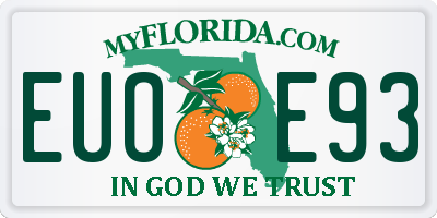 FL license plate EUOE93