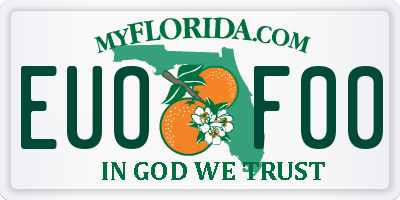 FL license plate EUOF00