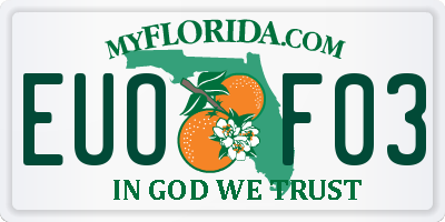 FL license plate EUOF03