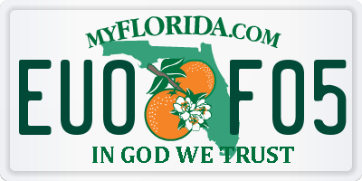 FL license plate EUOF05