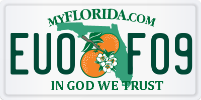 FL license plate EUOF09