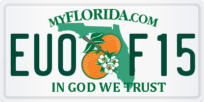 FL license plate EUOF15