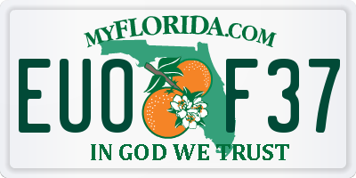 FL license plate EUOF37