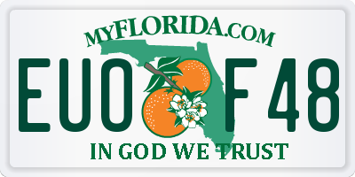FL license plate EUOF48